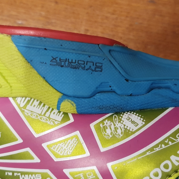 ASICS Gel Noosa Tri 9 Blue Pink Fluro Green Womens Running Shoes Size US 7.5 - Picture 8 of 13